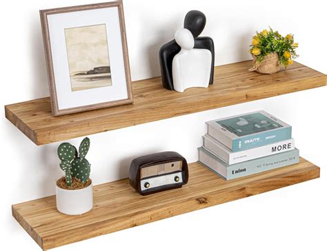 Amazon.com: Fun Memories Floating Shelves for Wall, 36"x9.3" Rustic ...