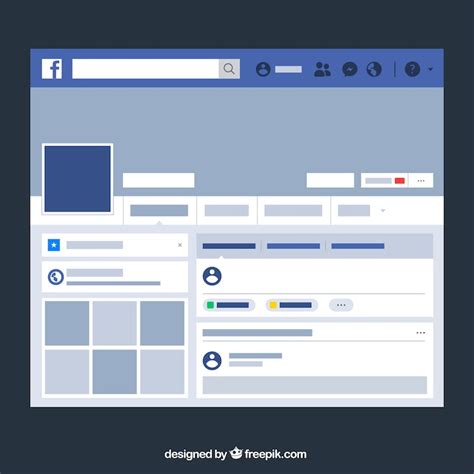 Blank facebook profile template Images - Free Download on Freepik