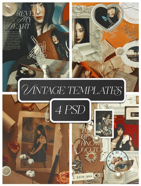4 Vintage PSD Templates pack by chimiyaa on DeviantArt