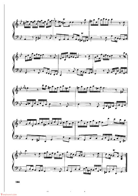 156.第八级（复调乐曲）d小调赋格曲-中央音乐学院（业余）考级教程 - 曲谱网