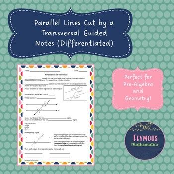 Parallel Lines Cut by a Transversal 7th Grade 的图像结果