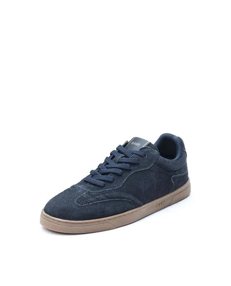 Rare Rabbit Men's Burnie Navy Lace-Up Closure Suede Sneaker