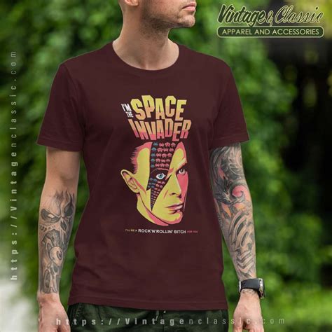 David Bowie Shirt The Space Invader - Vintagenclassic Tee