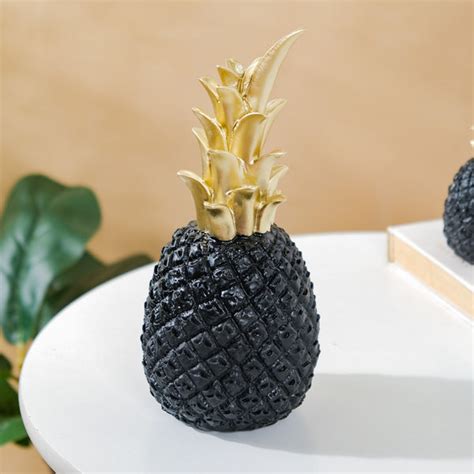 Home Décor - Large Pineapple Décor Object In Black For Kitchen Décor ...