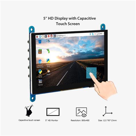 Elecrow RC050 5 inch Capacitive Touch LCD Display for Raspberry Pi / P ...