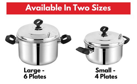 Vinod Classic Stainless Steel Idli Maker Cooker - 4 Deeper Plates (16 ...