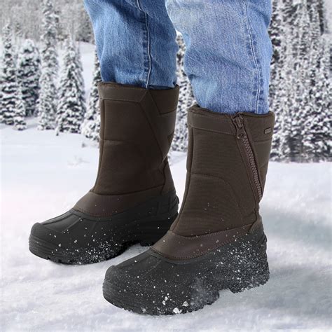 Snapklik.com : Mysoft Mens Winter Snow Boots Mid Calf Waterproof ...