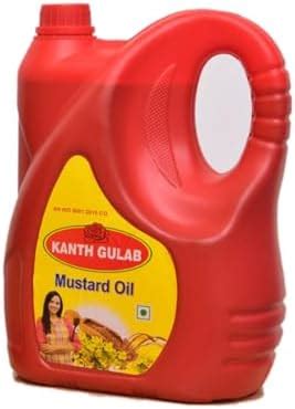 Kanth Gulab 100% Pure Kachi Ghani Mustard Oil, 5 Litre & 500ml (Pack of ...