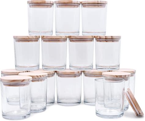 Amazon.com: Tioncy 12 Pcs 8 oz 250 ml Thick Glass Jars with Metal Lids ...
