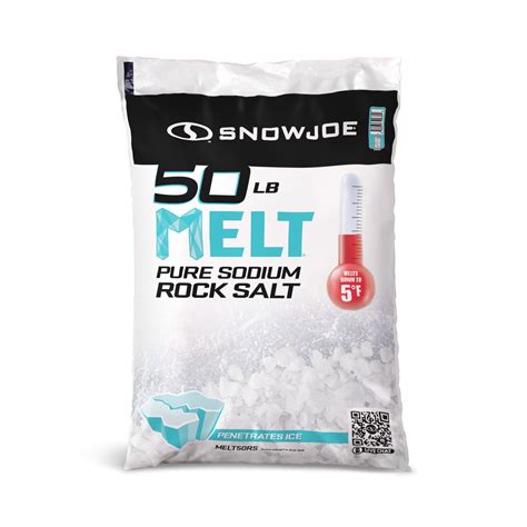 Snow Joe 50lb Pure Sodium Rock Salt Snow & Ice Melter - Walmart ...