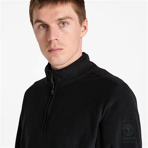 Quarter-Zip Polar Fleece for Men in Black
