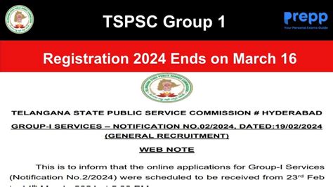 TSPSC Group 1 Registration 2024 Ends on March 16 at tspsc.gov.in