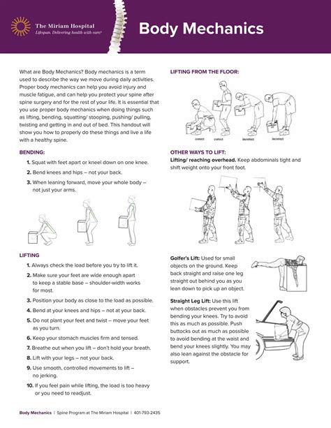 Body Mechanics by Brown University Health - Issuu