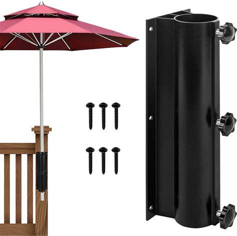 VANROUG Patio Umbrella Holder, Aluminum Outdoor Umbrella Base and Mount ...