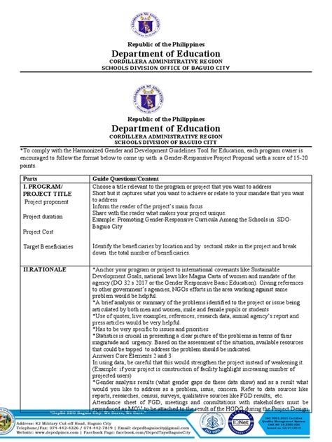 Image result for Gender Mainstreaming Training Proposal Template