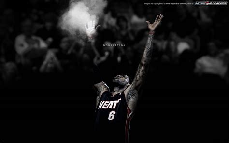 Download Lebron James in Miami Heat Jersey Wallpaper | Wallpapers.com