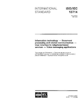 ISO/IEC 13714:1995, Information technology - Document processing and ...