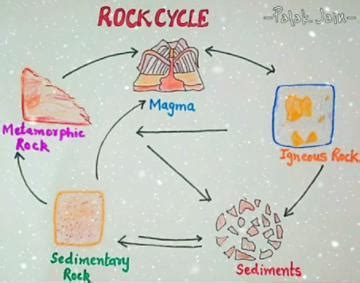 pls tell class 7 rock cycle diagram - Brainly.in