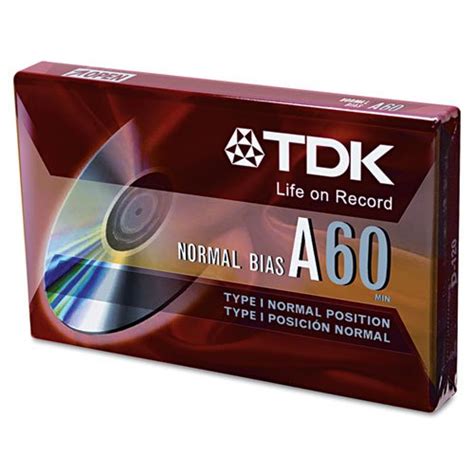 TDK Standard Grade Audio and Dictation Cassette, Normal Bias, 60 ...