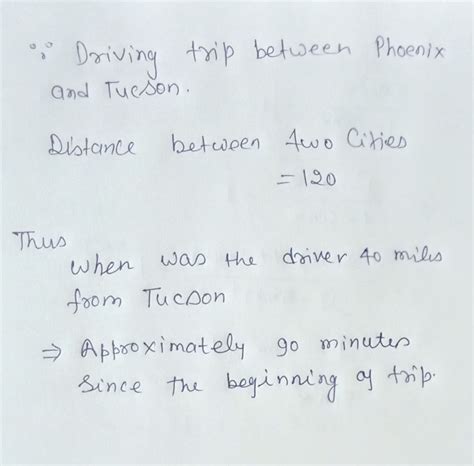 Answered: The graph below illustrates a driving trip between two of ...
