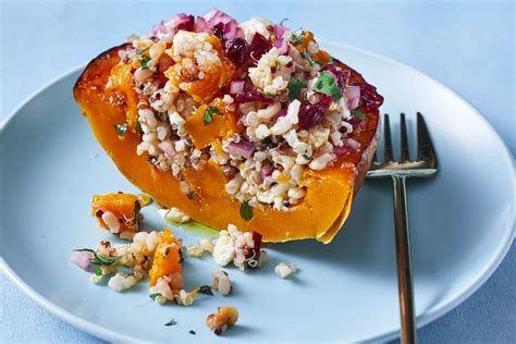 Cypriot grain salad-stuffed butternut pumpkin recipe