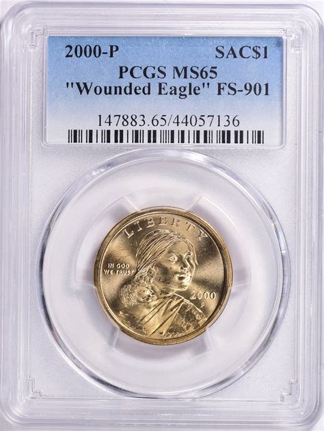 2000-P Sacagawea Dollar Wounded Eagle FS-901 PCGS MS-65 (Item 1220029 ...