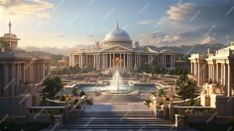 Premium AI Image | White best royal palace neoclassical architecture picture Ai generated art