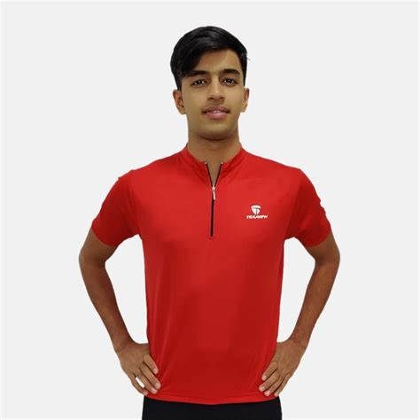 Triumph Half Zipper Equip Men's Cycling Jersey -Red – Gambol