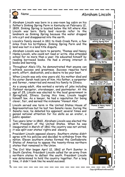 Abraham Lincoln As A Boy Reading