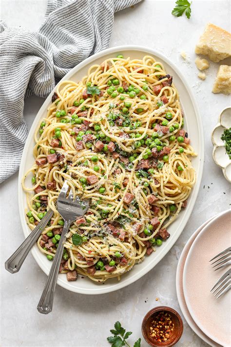 20-Minute Ham & Peas Pasta - Real Food Whole Life