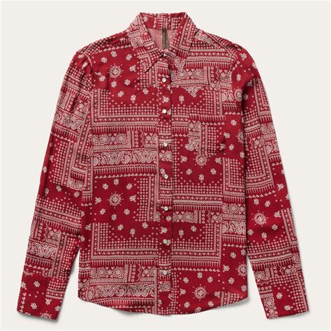 Red Bandana Patchwork Shirt | Stetson