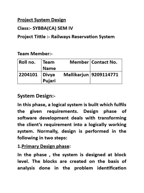 Image result for Example of System Design Project