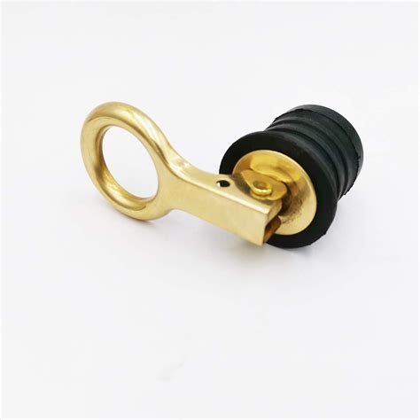 Buy Douzime Boat Drain Plug Brass Snap Handle 1-1/4-inch Rubber Bailer ...