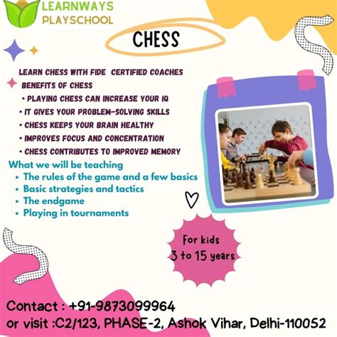 Learn Ways Play School - Chess Programme For Kids in Ashok Vihar