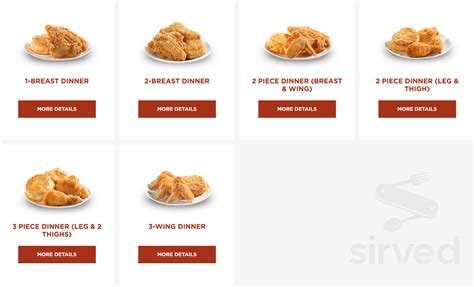 Menu - Lexington NC's Bojangles | Sirved