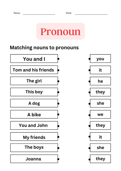 108 Pronouns Worksheets Printable 78 | Pronoun worksheets, Nouns and pronouns, 1st grade worksheets