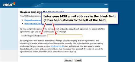 Image result for MSN Email Example