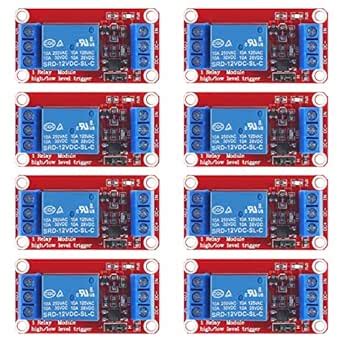 Shutao 8PCS DC 12V Relay Module 1 Channel Relay Switch with Optocoupler ...