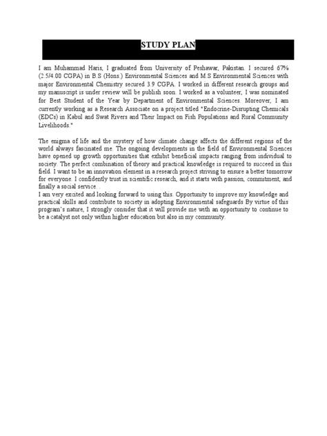 PhD Study Plan Sample 的图像结果