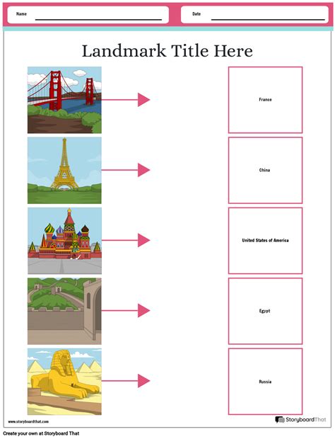 Landmark Worksheets: Free Templates by Storyboard That