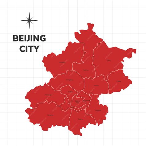Premium Vector | Beijing City map illustration Map of the City in China