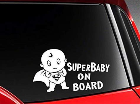 Autoformonix Super Baby On Board Car Sticker Safety Warning Sticker for ...