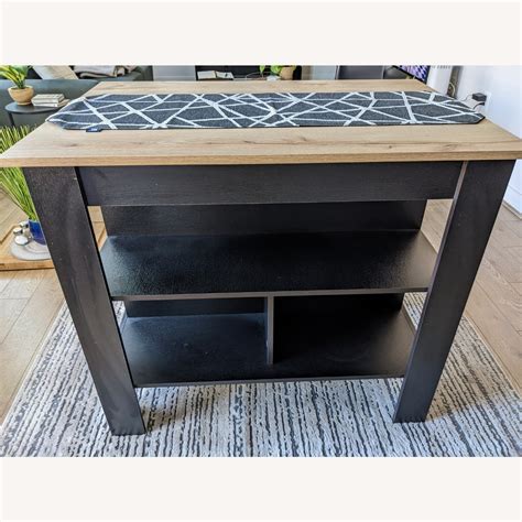 Wayfair Cala 3-Shelf Wooden Casual Kitchen Island - AptDeco