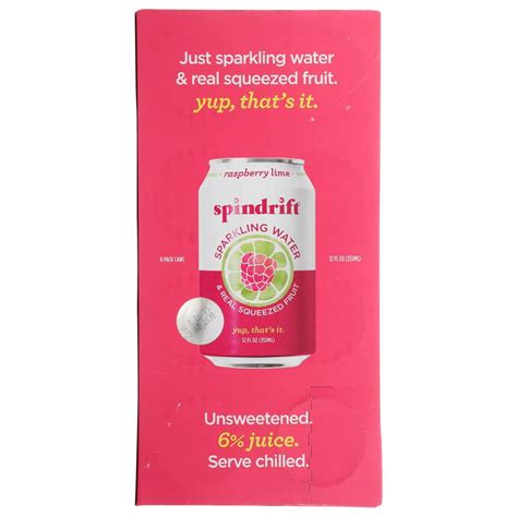 Buy Spindrift Unsweetened Raspberry LimeSparkling Water, 12 Fluid Ounce ...