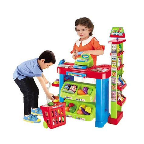 Deao Supermark Playset For Kids Grocery Store Pretend Play Kids ...