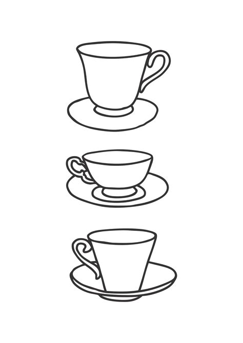 Tea Cup Template Free - 10 Free PDF Printables | Printablee