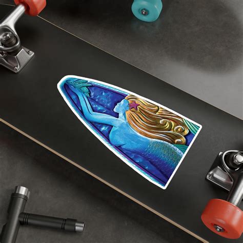 Jake Jones Gallery Carved Mermaid Vinyl Sticker Decals artwork From Actual, Unique, Hand-carved ...