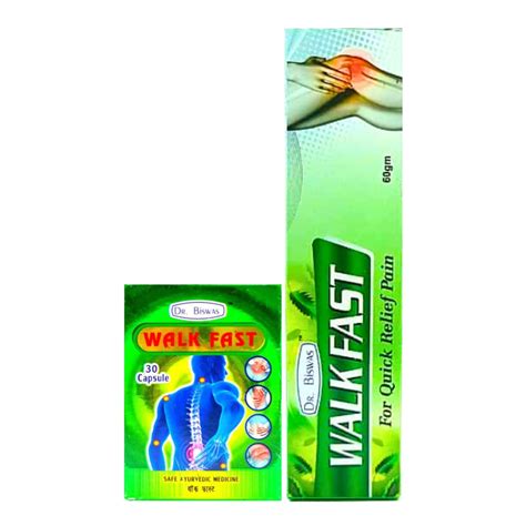 Ayurvedic Walk fast Capsule & Ointment | Pain Relief | back Ache | 30 ...
