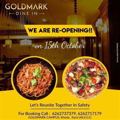 Menu at Goldmark Dine In, Itarsi