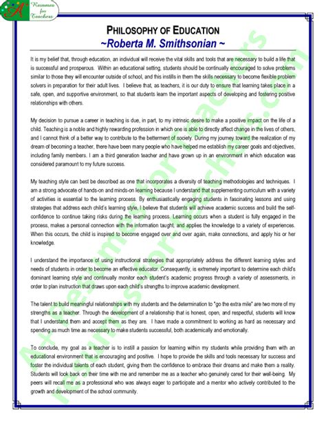 Philosophy Statement Examples 的图像结果